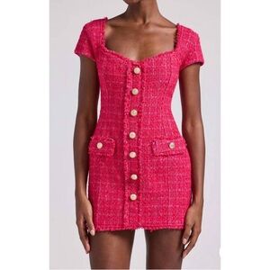 GENERATION LOVE quincy tweed dress in hot pink NEW w Tags